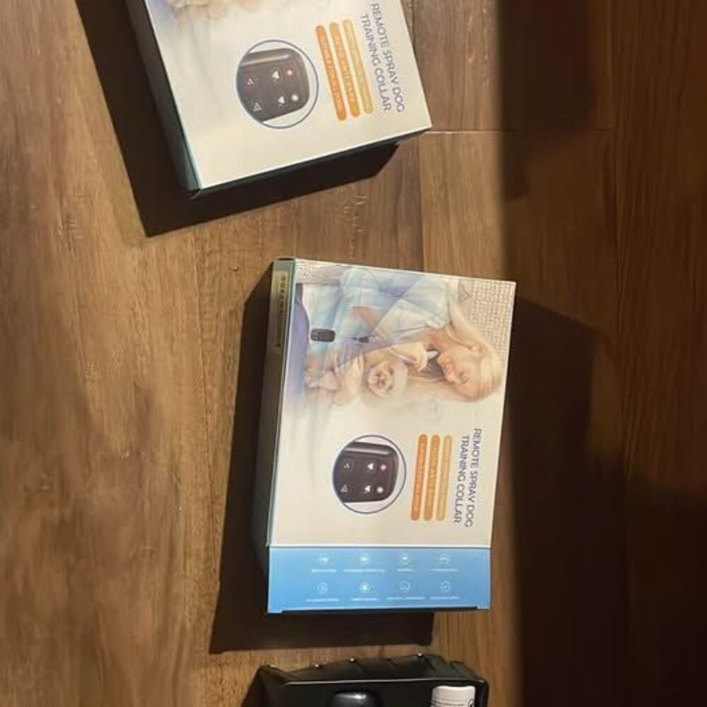 2 New Remote Spray Dog Training Collars and three Spray Refills